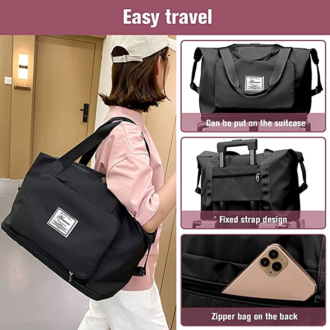 Waterproof Foldable Travel Duffle Bag with Pocket (Buy 1 Get 1)